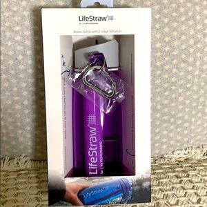 Life straw water bottle.